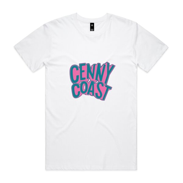 Cenny Coast Men's Tee - Pink & Teal Thumbnail