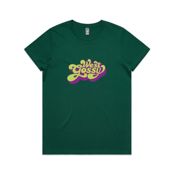 West Gossy Women's Tee - Lime & Purple Thumbnail