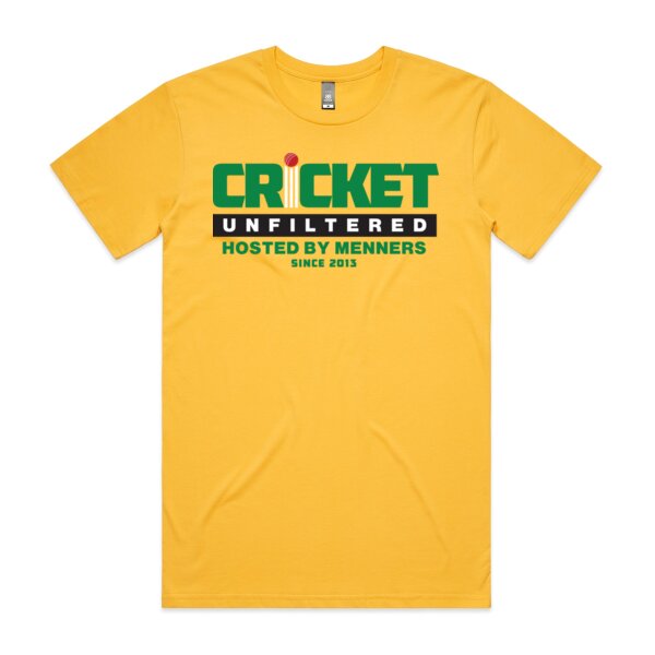 Mens yellow Cricket Unfiltered logo t-shirt  Thumbnail