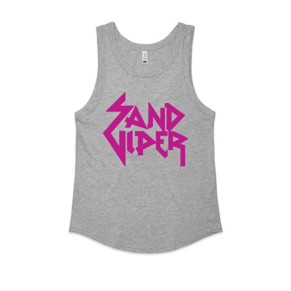 Sand Viper Womens Singlet Grey/Pink Thumbnail